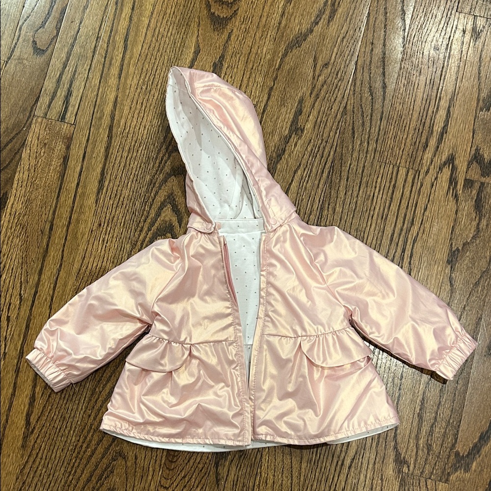 Mayoral Shimmering Pink Hooded Raincoat